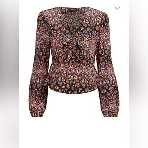 INTERMIX Lola long sleeve floral blouse | Size 4